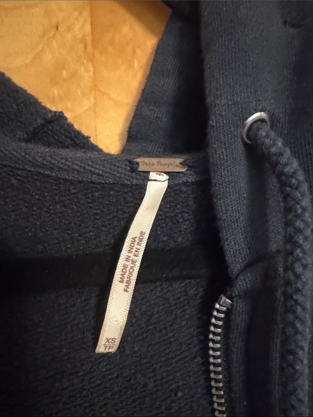 Free People Black Tiered Trapeze Zip Hoodie - Picture 2 of 4